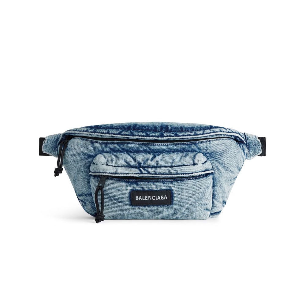 Balenciaga Explorer Denim Belt Bag – Puffy Unisex Streetwear